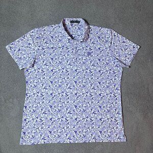 G/Fore Botanic Garden Floral Polo Shirt Performance XL Golf Tech Men's X-Large